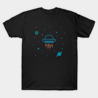 UFO In Outer Space T-Shirt T-Shirt